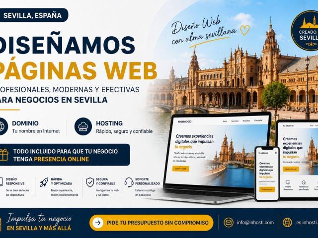 Diseño de Páginas Web en Sevilla con Dominio y Hosting Incluido