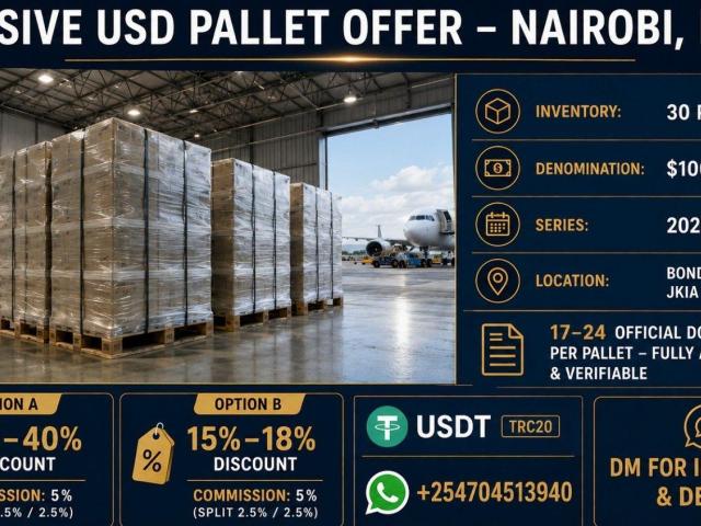 USD CASH PALLET ACQUISITION OPPORTUNITY | NAIROBI, KENYA